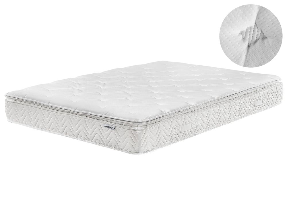 Memory Foam Pocket Spring Mattress AURA HYBRID PRO H2/3 Medium 160 x 200 cm (EU King Size)