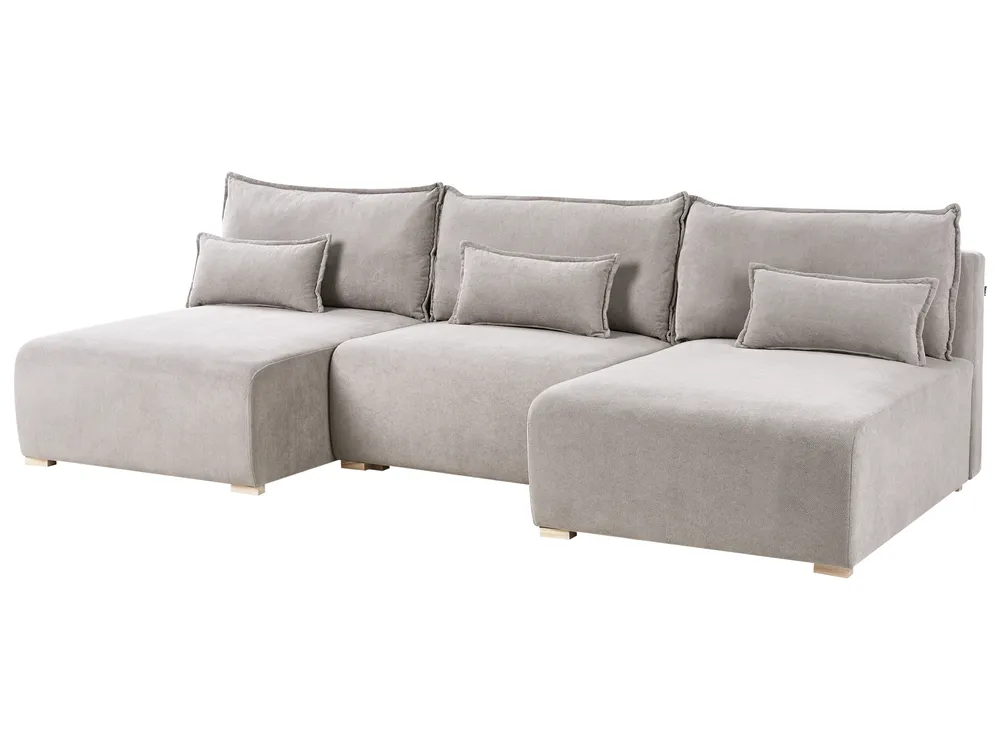 Modular U-Shape Sofa NERBO Fabric Grey_1035255