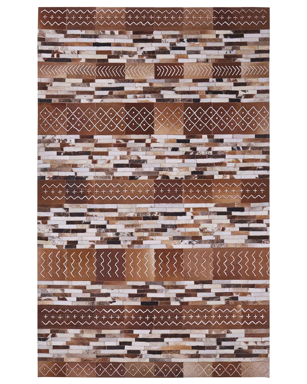 Teppich HEREKLI Braun 140 x 200 cm Echtleder_764689