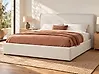 Bett mit Stauraum LAVAUR Bouclé Cremeweiß 180 x 200 cm