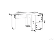 Corner Desk SNYDER 125 cm 125 cm White_1054151