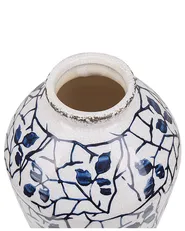 Flower Vase MALLIA 20 cm Stoneware White_810737