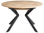 Extending Dining Table CARLEA Light Brown 120/160 cm 120 cm_975589