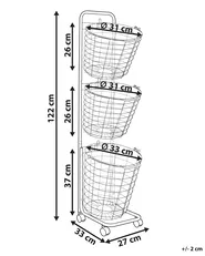 Basket Stand AYAPAL with Wheels Metal Gold_841359