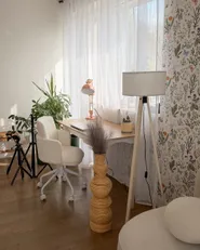 Bürostuhl DRYDEN Bouclé Cremeweiß_1186268