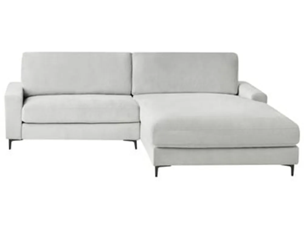 Ecksofa MALOY Chenillegewebe Hellgrau linksseitig_1183778