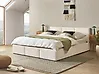 Bett mit Stauraum BOUSSE Bouclé Cremeweiß 160 x 200 cm