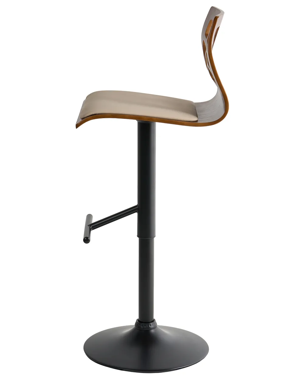 Set mit 2 Barstühlen PETERSBURG Kunstleder Beige / Schwarz_1044583