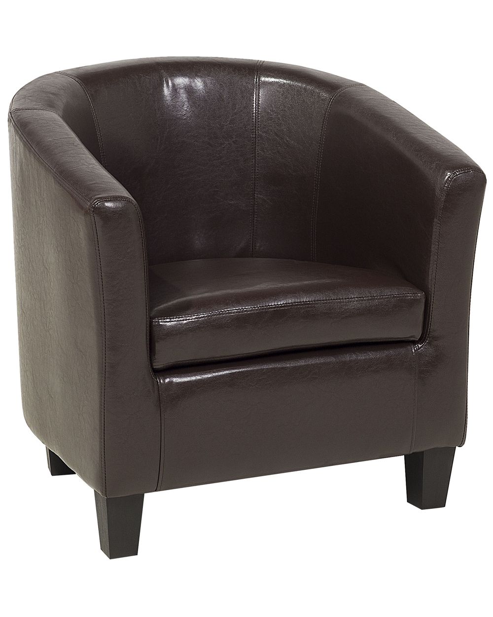 Fauteuil BORWICK Kunstleer Donkerbruin
