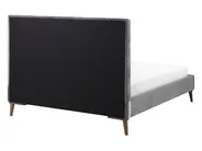 Krevet Samet BAYONNE 140 x 200 cm svijetlosivi_770902