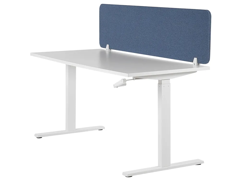 Desk Screen WALLY 160 x 40 cm Blue_800683