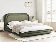 Bett mit Lattenrost Kunstleinen LAVARDENS 160 x 200 cm Grün_970982