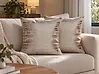 Set of 2 Decorative Cushions OUJDA 50 x 50 cm Cotton Rose Gold Geometric Pattern