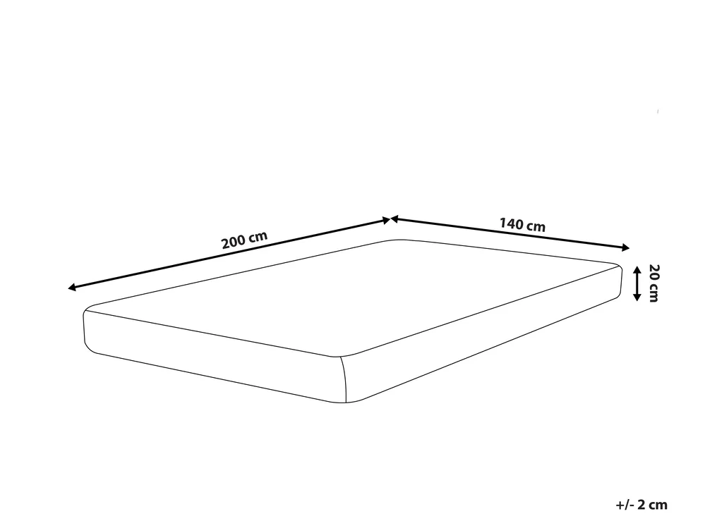 Schaummatratze AIRCOMFORT FOAM PLUS H2/3 Mittel 140 x 200 cm_808040