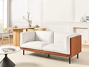 Sofa 2-Sitzer VORGOD Stoff Cremeweiß_1185547