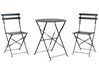 Bistro Set klappbar FIORI Metall Schwarz