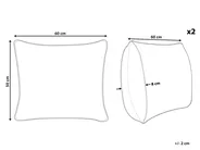 Kopfkissen 2er Set VIHREN Niedrig 50 x 60 cm Entenfedern und Daunen Weiß_811479