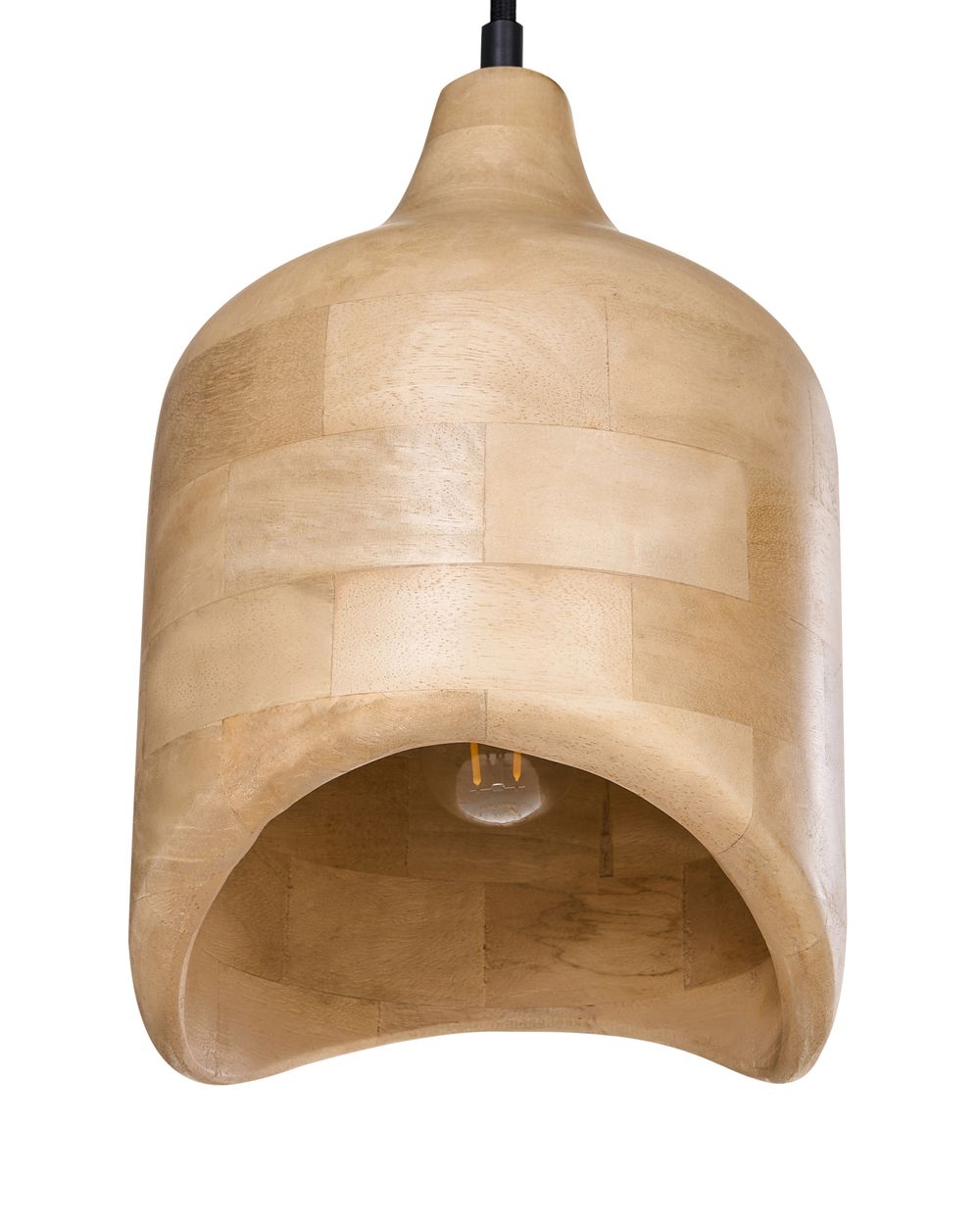 Lampe suspension PANDU Bois de manguier Marron clair