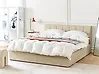 Bett mit Stauraum DREUX Stoff Beige 160 x 200 cm