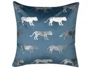 Dekokissen 2er Set BLUEBELL 45 x 45 cm Samtstoff Blau Tiermuster_769101
