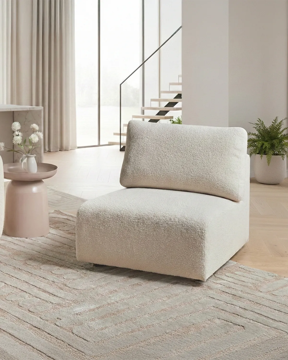 1-Seat Section KIVVIK Boucle Off-White_1045467