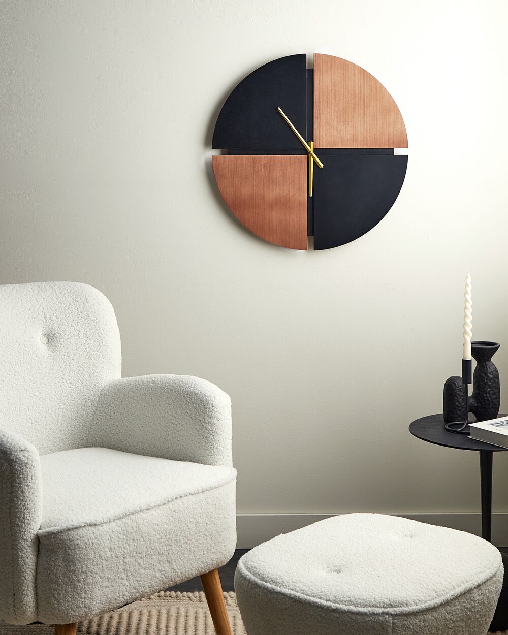 Wandklok ARAMON 60 cm Bruin/zwart