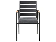 Gartenmöbel Set 4-Sitzer MALETTO/TAVIANO inkl. Kissen Metall Schwarz_993869