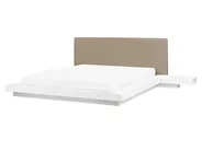 Bett mit Lattenrost Bouclé ZEN 160 x 200 cm Weiß_1080224