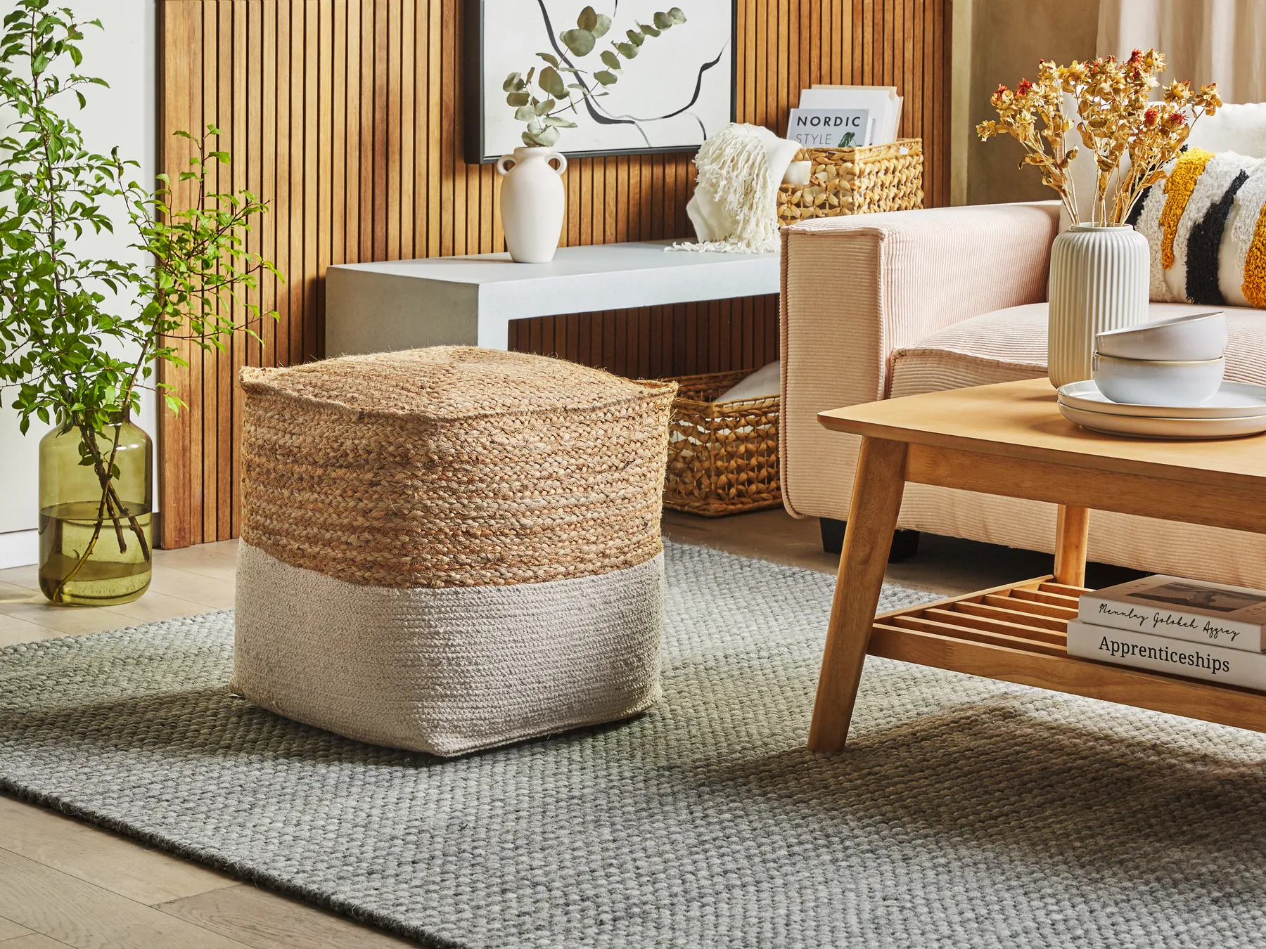 Pouffe KIRAMA Jute Beige_826639