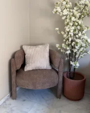 Sessel BUREA Chenillegewebe Taupe_1076655