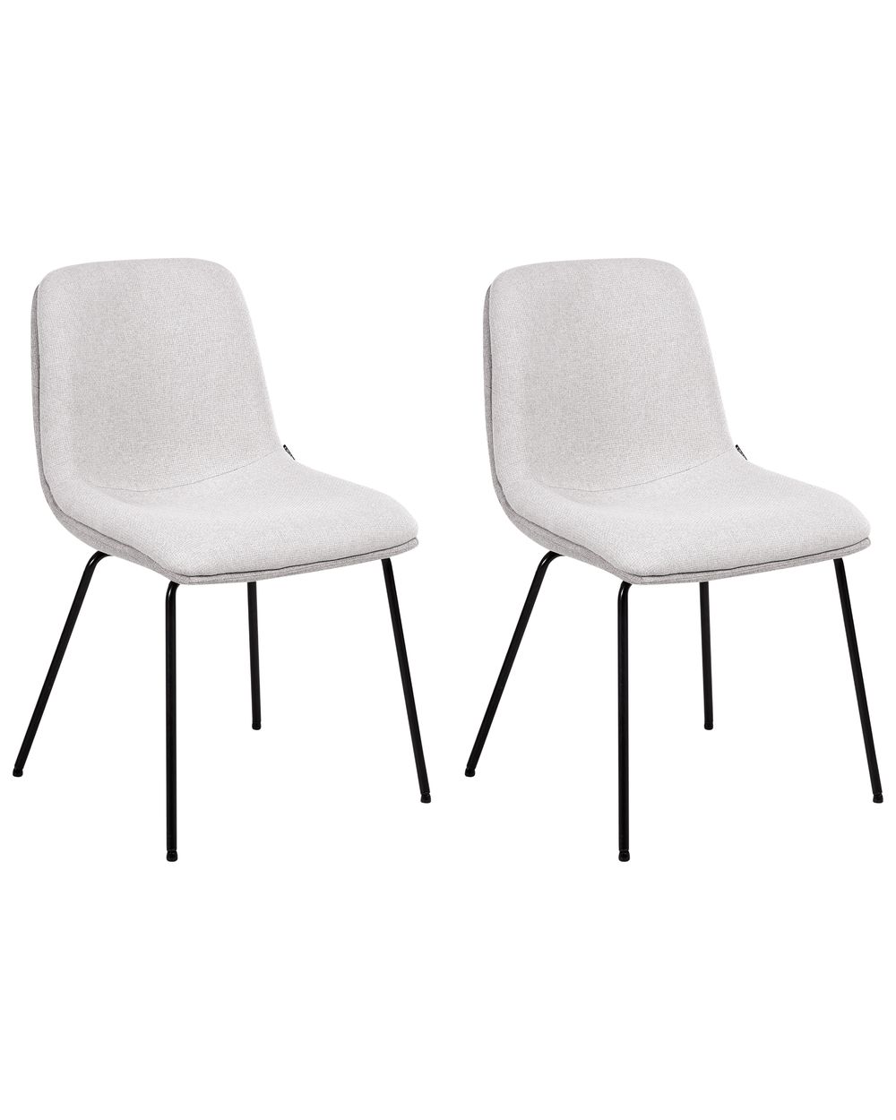 Set van 2 eetkamerstoelen LORIDA Stof Lichtgrijs
