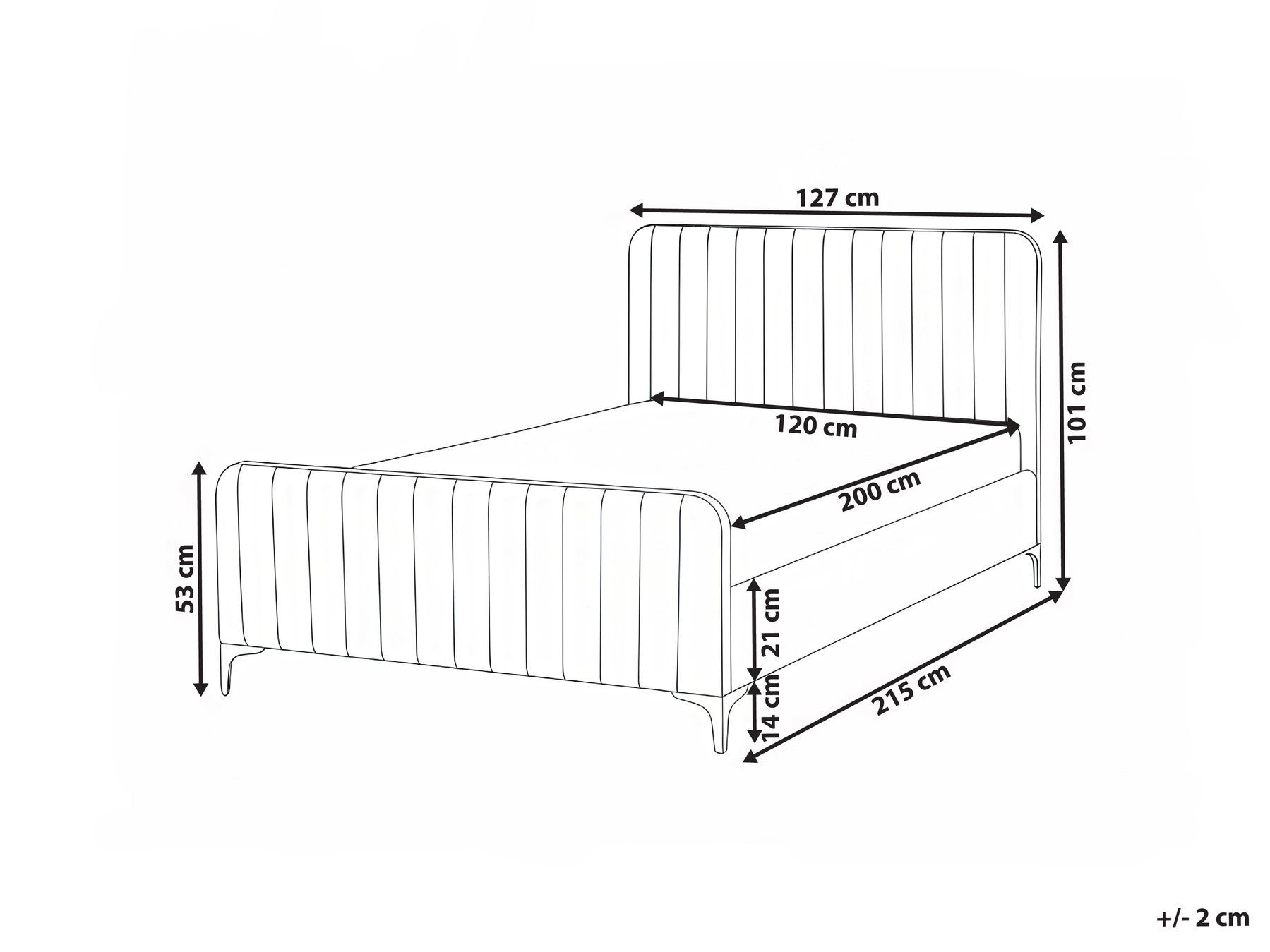 Bett mit Lattenrost Samtstoff LUNAN 120 x 200 cm Pastellrosa_1025725