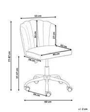 Desk Chair VALTICELLO Velvet Taupe_1163908