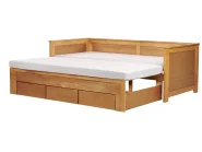 Bett mit Schubladen Holz CAHORS 90 x 200 cm Braun_912561