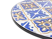 Bistro Set SIPONTO Metall Weiß / Blau_1155723