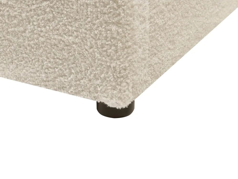 Bett mit Stauraum CHADENET Bouclé Cremeweiß 180 x 200 cm_942207
