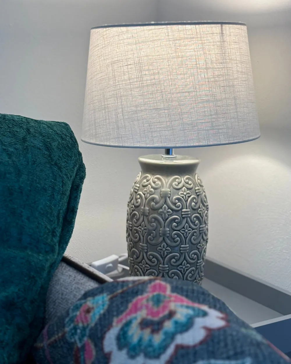 Tischlampe KHOPER Keramik Grau_986704