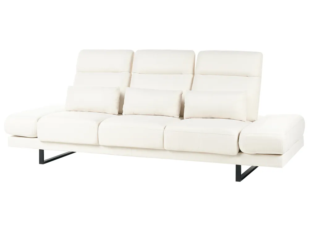 Sofa 3-Sitzer IKAST Stoff Cremeweiß_971232