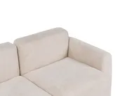 Modular Corner Sofa 3 Seater HEDE Fabric Light Beige Right Hand_1092138