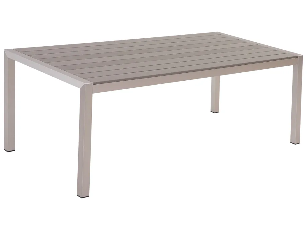 Gartentisch VERNIO 180 cm 90 cm Metall Grau