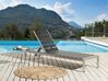 Sonnenliege NARDO mit Relaxfunktion Metall Schwarz / Silber