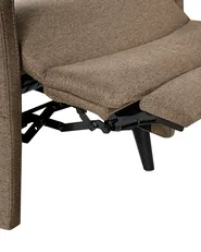 Recliner Chair SELVIK with Footrest Fabric Brown_1039026