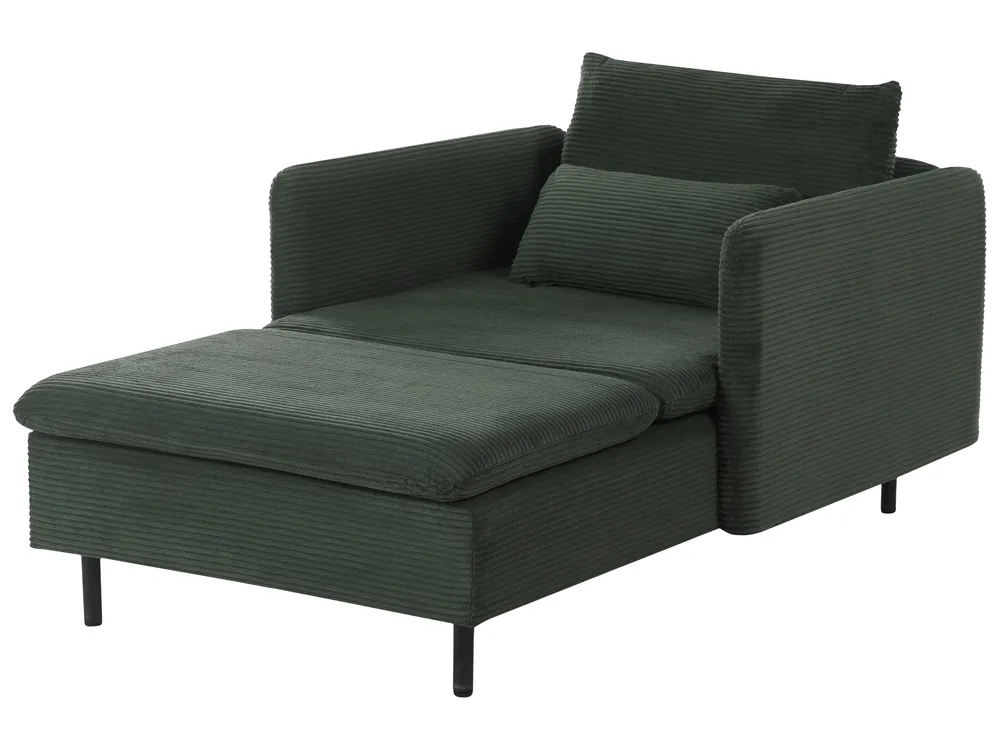 U-förmiges Modulsofa 4-Sitzer EGERIS Cord Dunkelgrün_1067232