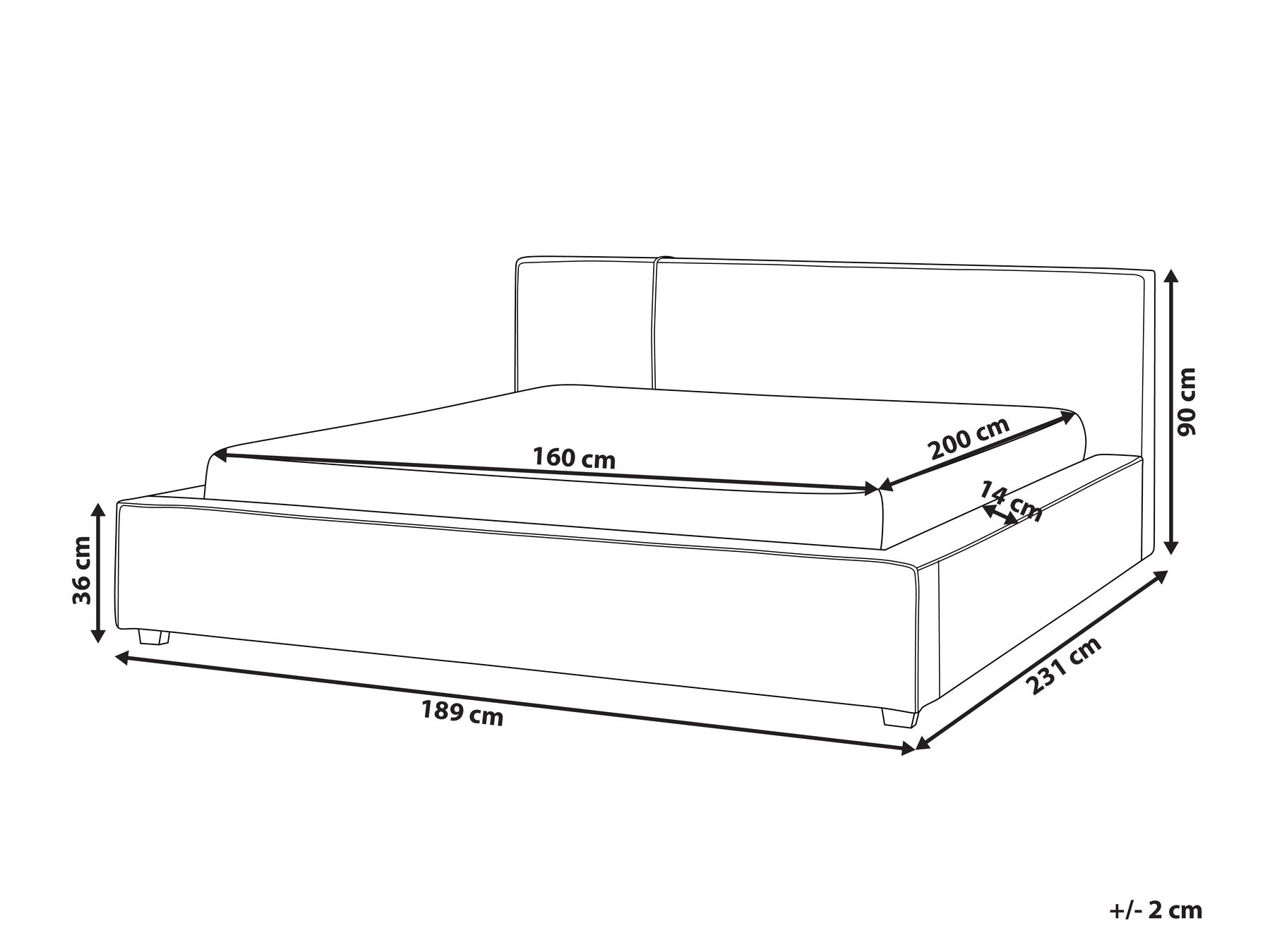 Bed Boucle MIRANDE 160 x 200 cm (EU King Size) Taupe_943344