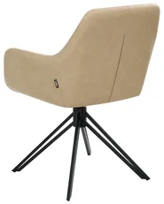 Set of 2 Dining Chairs SANSARC Faux Leather Beige_1026690