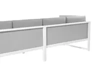 Garden Corner Sofa with Table 6 Seater CASTELLA Metal Grey Left Hand_555481