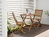 Outdoor Beistelltisch klappbar PARAGGI 60 cm 60 cm zertifiziertes Akazienholz Braun