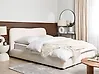 Bett mit Stauraum BLAGNAC Bouclé Cremeweiß 160 x 200 cm