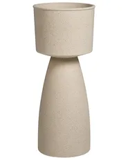 Set of 2 Plant Pots MYOSOTIS 28 cm Beige_1123726