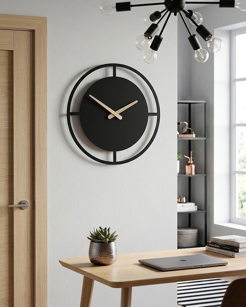 Wall Clock TRIENT Metal Black
